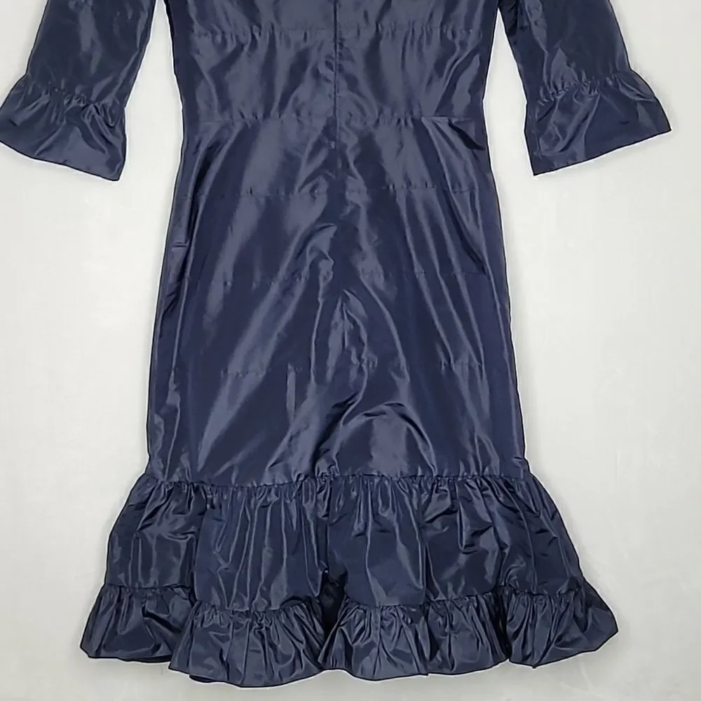 ‎Shawn Ray Fons Silk Ruffled Pleat Dress Size 6
